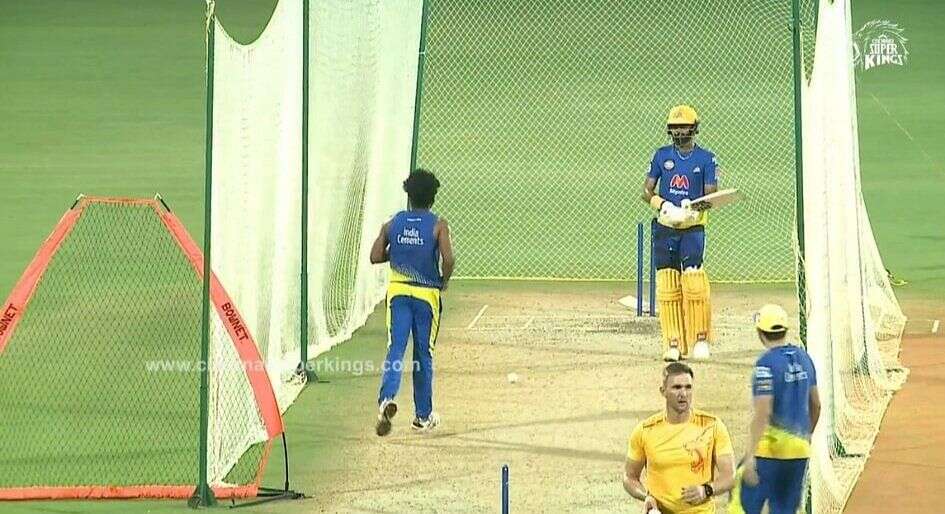 South African pacer Hardus Viljoen makes his way into the CSK camp