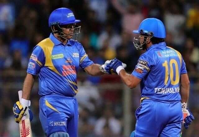 Watch! Sachin Tendulkar and Virender Sehwag roll back the clock during the Road Safety World Series