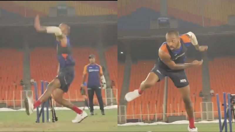 Watch! Hardik Pandya display new bowling action during the net session for team India ahead of T20 series versus England