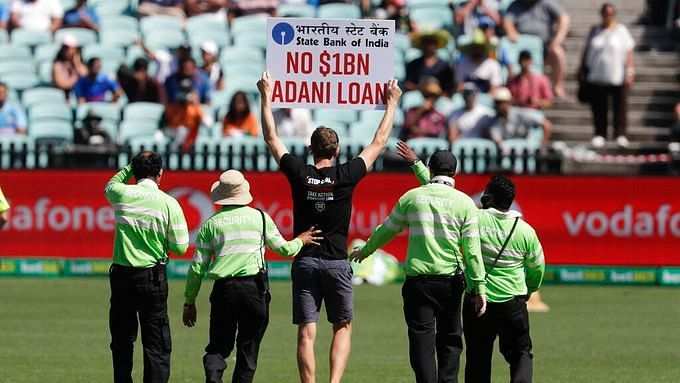 Pitch invasion during the first ODI between India and Australia